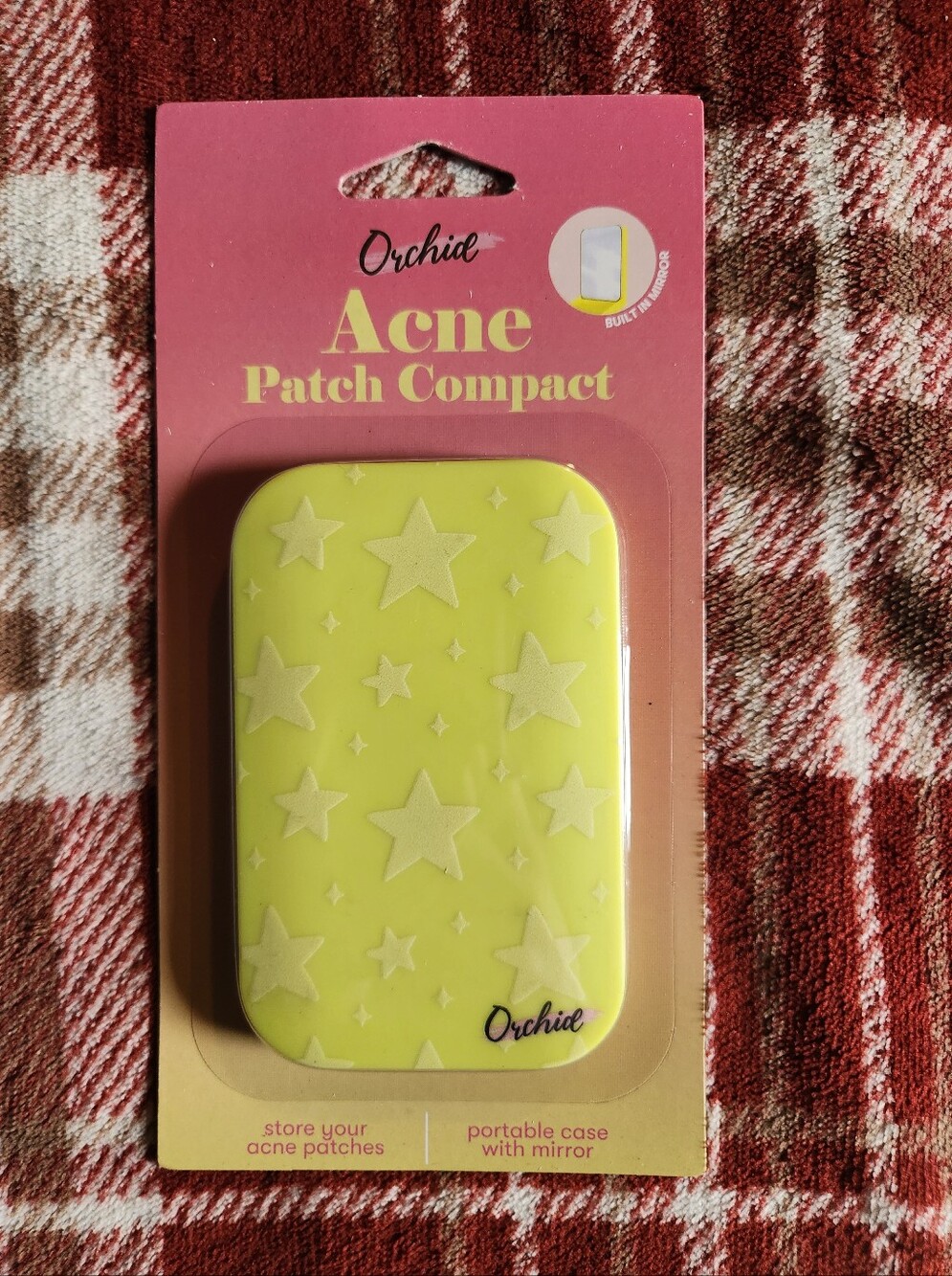 Yellow Acne Patch Compact - Portable Case with Mirror